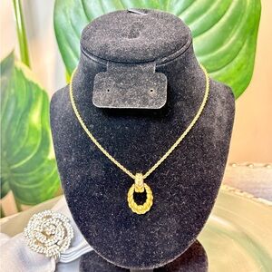 Dior Vintage Gold Twisted Rope Necklace